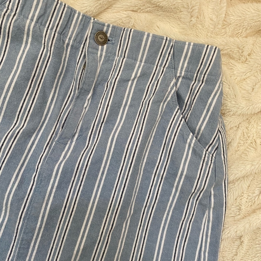 Hollister Ultra High Rise Mini Skirt blue/white vertical stripes Sz XS - Picture 3 of 6